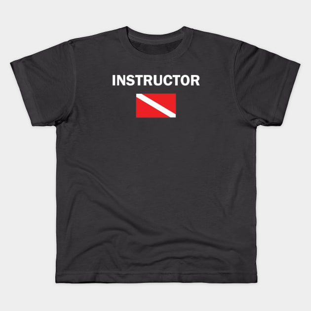 SCUBA DIVING INSTRUCTOR Kids T-Shirt by WAADESIGN